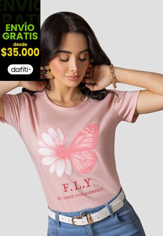 Camiseta Mujer Rosa Polvo Mp 112399 MP