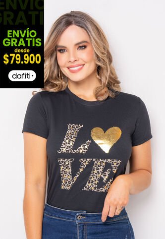 Camiseta Mujer Negro Mp 108348 MP