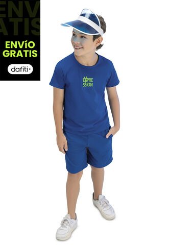 Conjunto Infantil Azul Cobalto Mp 96609 MP