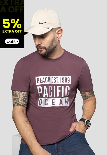 Camiseta Hombre Ciruela Mp 107940