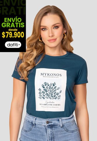 Camiseta Mujer Azul Profundo Mp 108317 MP