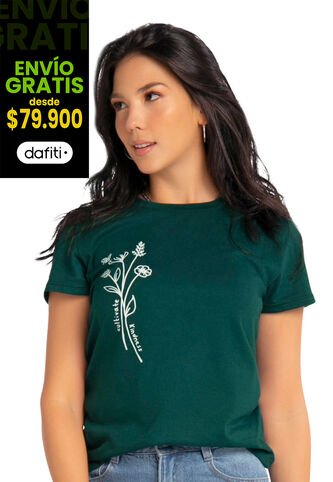 Camiseta Mujer Verde Mp 87102 MP