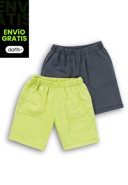 Bermuda Paq X2 Infantil Multicolor Mp 2176