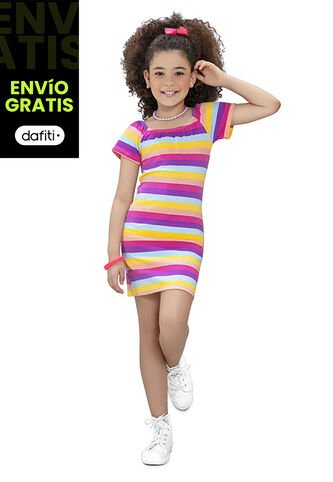Vestido Infantil Niña Multicolor Mp 90750 MP