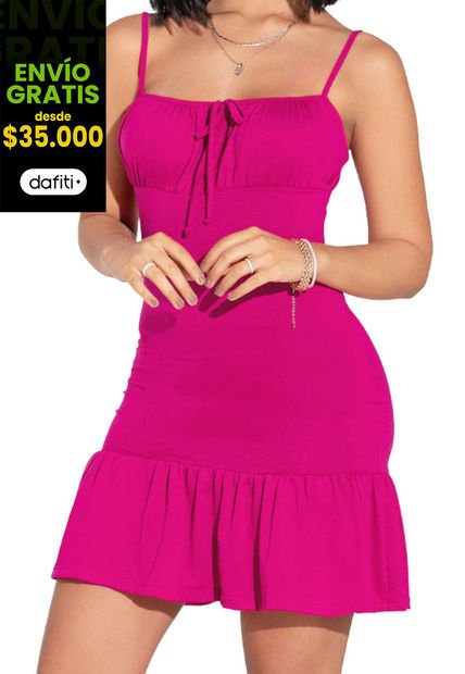 Vestido Corto Mujer Fucsia Mp 32922