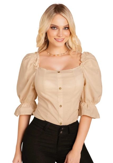 Blusa beige mujer online