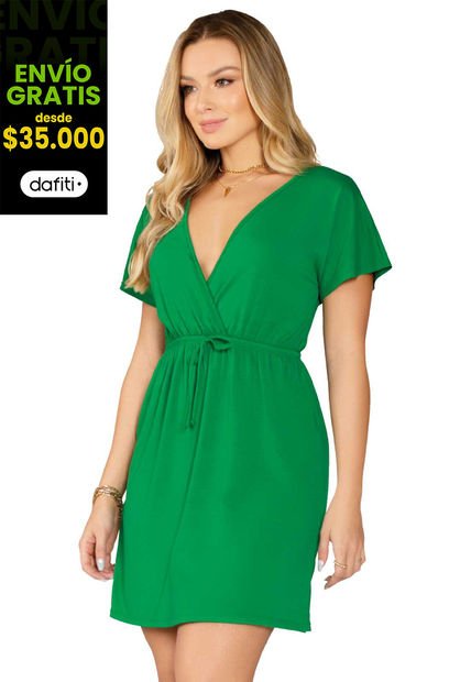 Vestido Corto Mujer Verde Antioquia Mp 5136