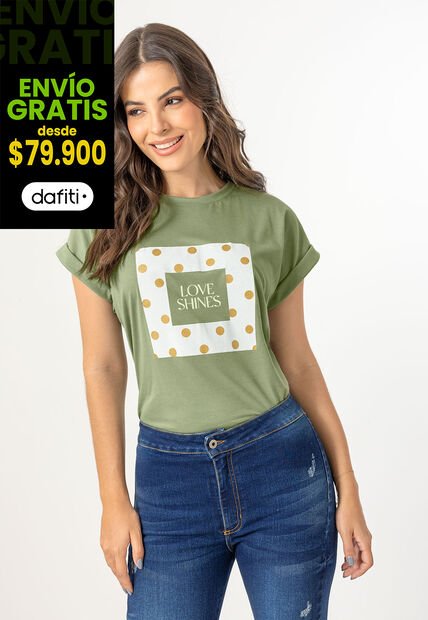 Camiseta Mujer Verde Matcha Mp 107852