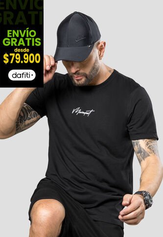 Camiseta Hombre Negro Mp 100495 MP