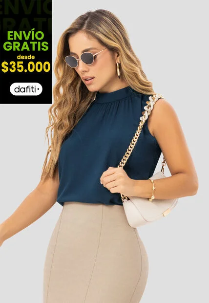 Blusa Mujer Azul Profundo Mp 112340