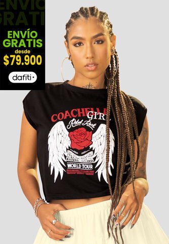 Camiseta Mujer Negro Mp 107775 MP