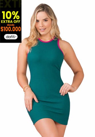 Vestido Corto Mujer Verde Mp 170 MP