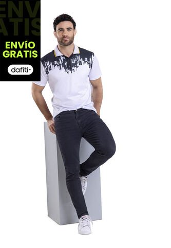 Camiseta Polo Hombre Blanco Mp 7778 MP