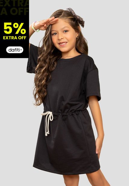 Vestido Niñas Infantil Negro Mp 107257