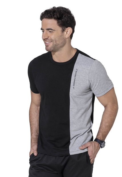 Camiseta Masculino Negro Mp 3967
