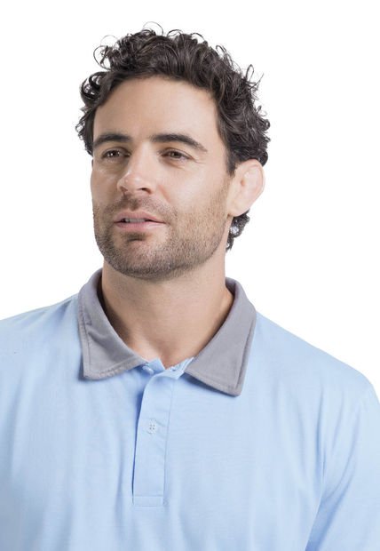 Polo Masculino Azul Claro Mp 3354