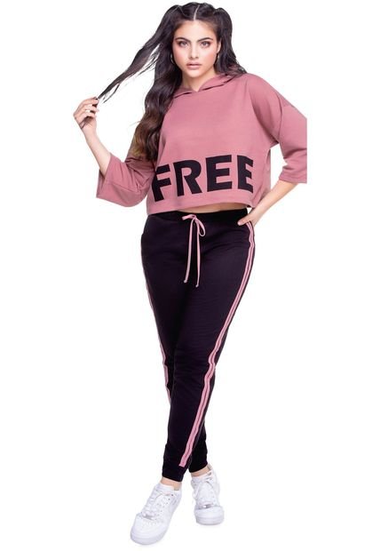 Pantalón Sudadera Para Mujer Negro MP