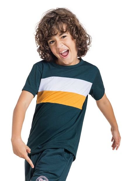 Camiseta Infantil Verde Botella Mp 1940