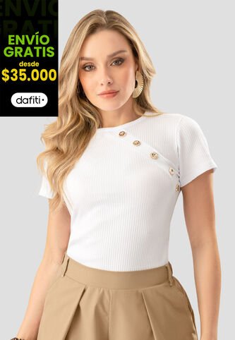 Blusa Mujer Blanco Mp 112246 MP