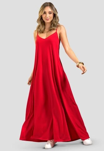 Vestido Largo Mujer Rojo Mp 114391 MP