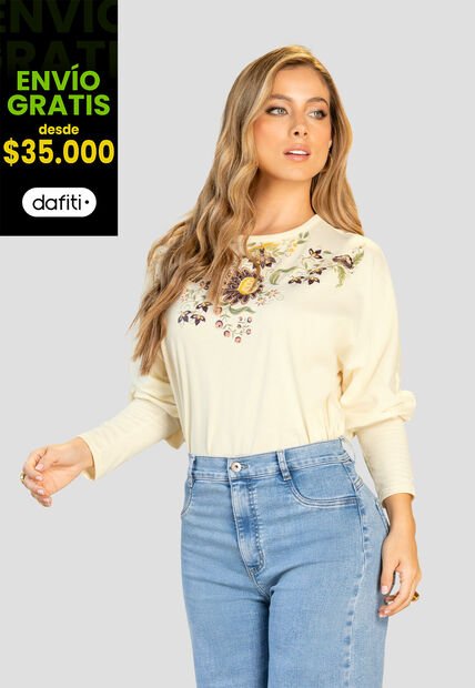 Blusa Mujer Crema Mp 112267