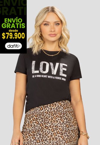 Camiseta Mujer Negro Mp 106953 MP