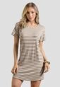 Vestido Corto Mujer Café Pardo-Blanco Mp 114554 de MP