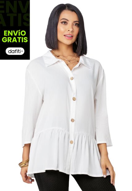 Blusón Mujer Blanco Mp 8370