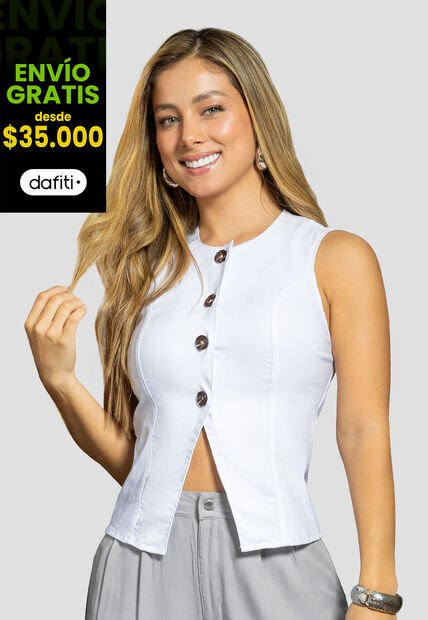 Chaleco Mujer Blanco Mp 112268