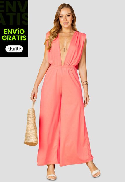 Enterizo Largo Mujer Salmon Mp 110431
