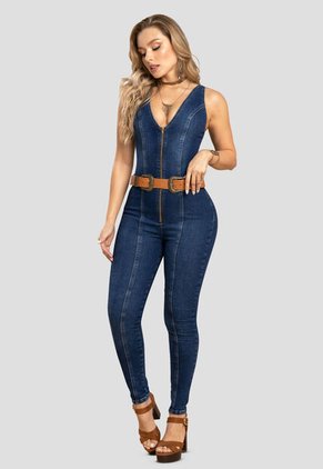 Enterizo Largo Mujer Azul Mp 104346