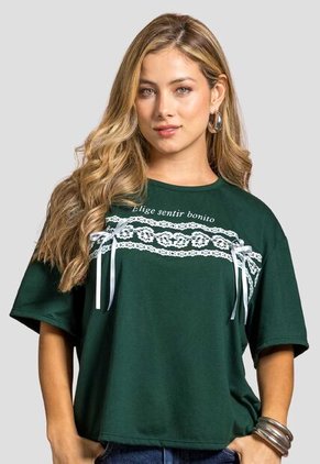 Camiseta Mujer Verde Pino Mp 114552