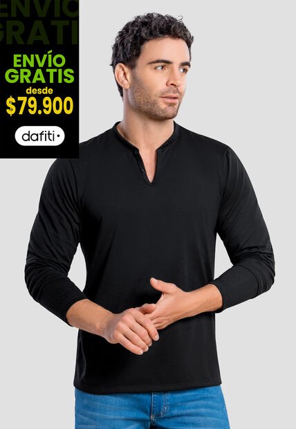 Camibuzo Hombre Negro Mp 104788