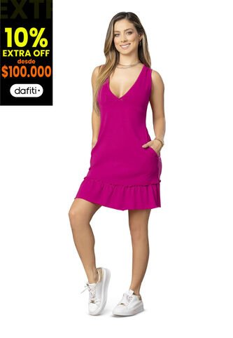 Vestido Corto Mujer Fucsia Mp 3429 MP
