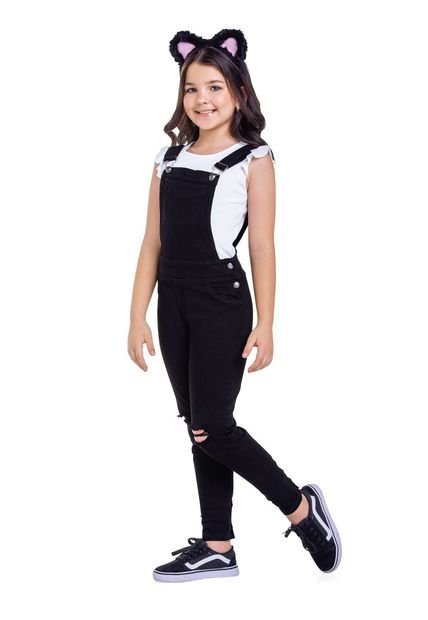 Overall Infantil Niñas Negro MP 40466