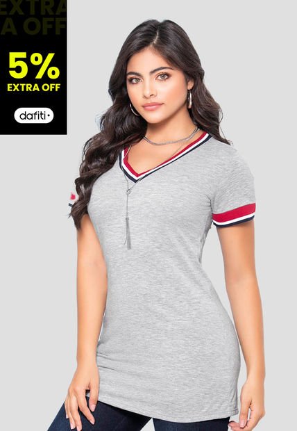 Blusón Mujer Gris Jaspe Mp 91784