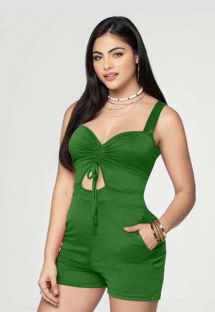 Enterizo Corto Mujer Verde Botella Mp 91733