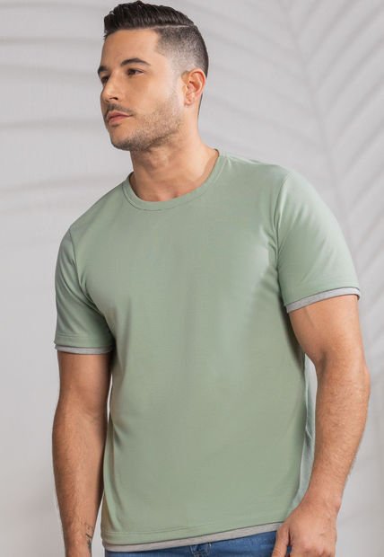 Camiseta Hombre Verde Mp 389