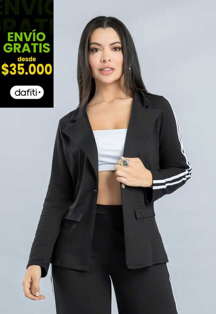 Blazer Mujer Negro Mp 111774