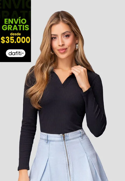 Camibuzo Mujer Negro Mp 110850