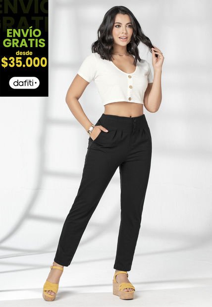 Crop Top Mujer Marfil Mp 2365
