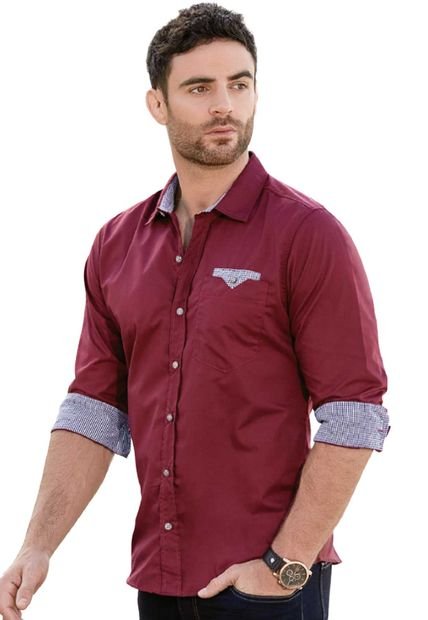 Camisa Hombre Chocolate Mp 87620