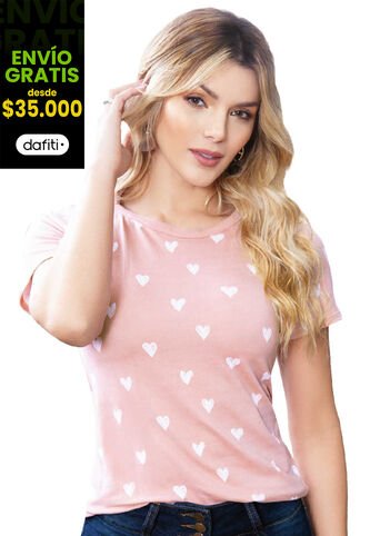 Camiseta Mujer Rosa Mp 89584 MP