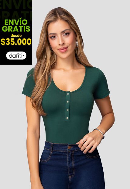 Blusa Mujer Verde Pino Mp 111998