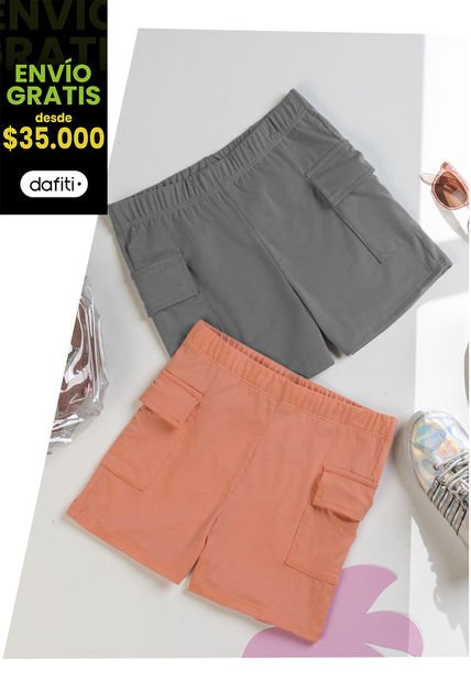 Short Paq X2 Infantil Multicolor Mp 2123