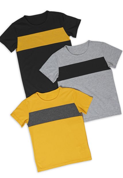 Camiseta Infantil Mostaza Mp 89907