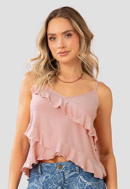 Blusa Mujer Rosa Polvo Mp 115347