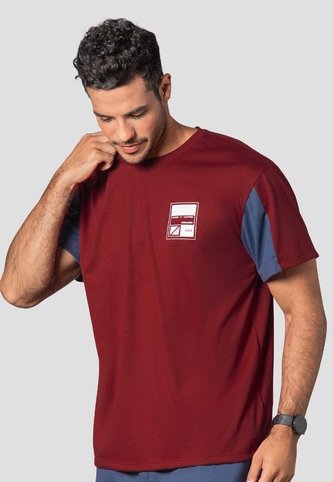 Camiseta Hombre Merlot-Azul Mp 111242 MP