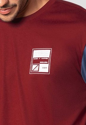 Camiseta Hombre Merlot-Azul Mp 111242