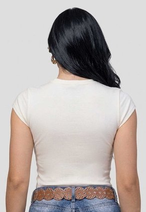 Camiseta Mujer Crema Mp 115358